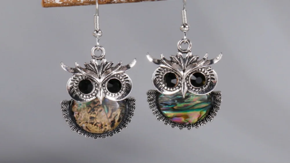 Owl Drop Earrings